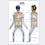 Download: Bauplan Fallschirmspringer ALEX und Fallschirm US49