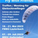 „Fly together – Fly with Friends“ 2023 | DMFV-Treffen/-Meeting für Gleitschirmflieger