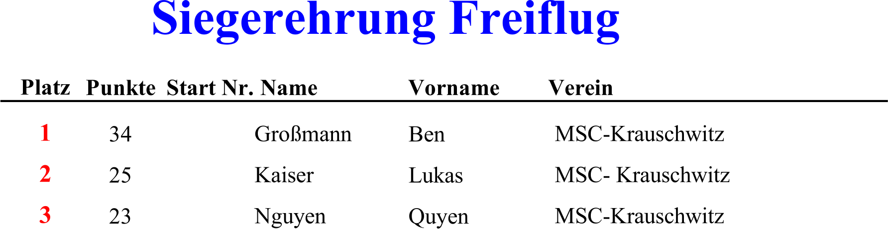 Freiflug 1