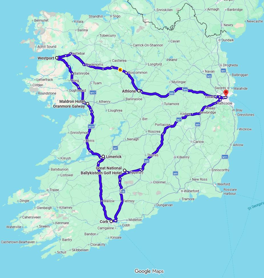 Irland-Reise-2026-Route Irland Reise 2026 Route