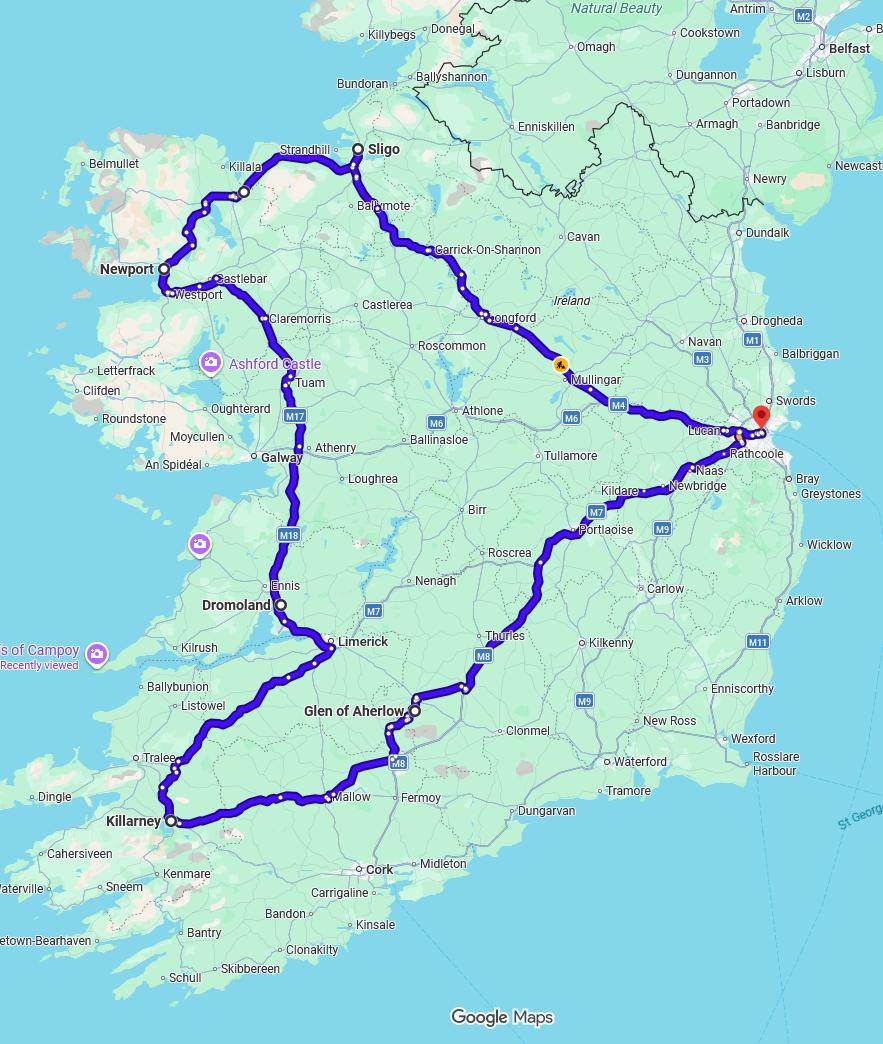 IrlandReiseroute IrlandReiseroute