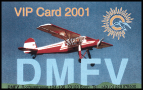 Auch im Jahr 2001 gibt es wieder ein DMFV-VIP-Card